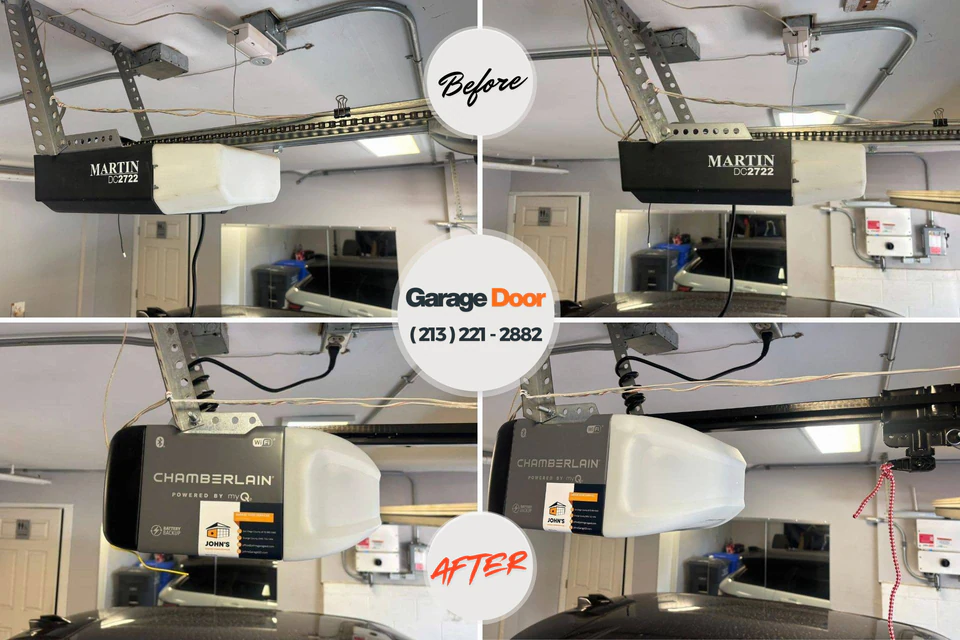Before and after: garage door repair Ellijay, GA